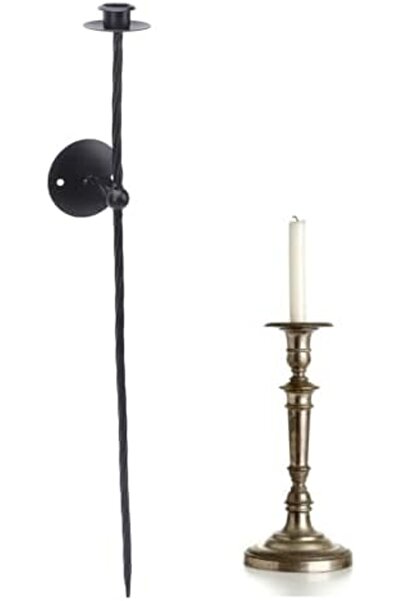 GENERAL Modern Spiral Metal Wall Candle Holder, Decorative Wall Sconce, Gold