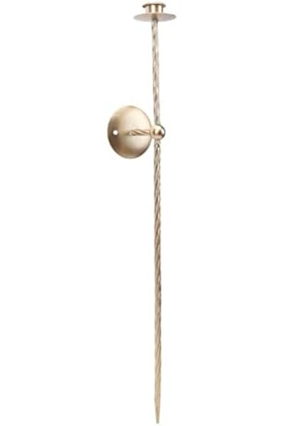GENERAL Modern Spiral Metal Wall Candle Holder, Decorative Wall Sconce, Gold