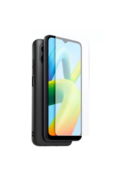 Xiaomi Γνήσια Θήκη TPU Cover Made for Μαύρο + Tempered Glass για Redmi A1 / R...