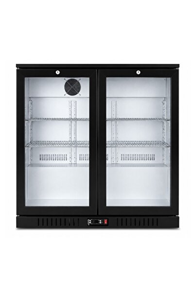 Ban Bancol Two-Door Refrigerated Refrigerator, Dimensions, 90X52X83. Drafa Black