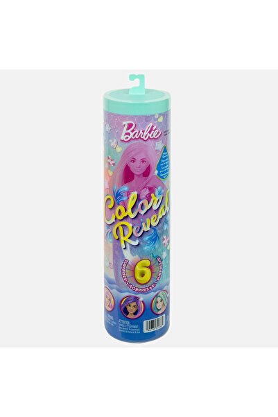 mattel Păpușa Barbie Color Reveal Sirenă - 6 Surprize, Coadă Moale și Perie î...