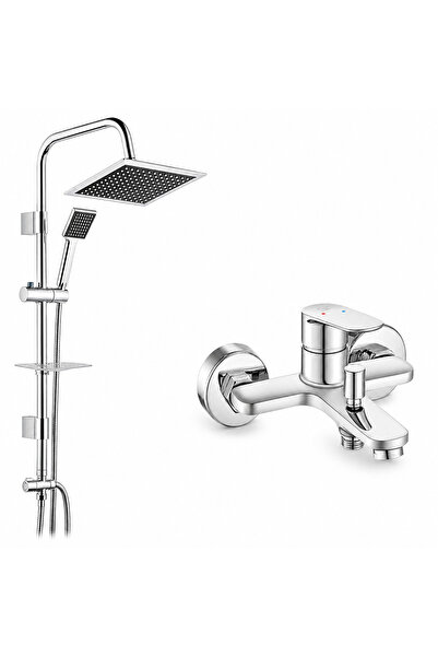 AR E.C.A Fast Bathroom Faucet + Tema 53260 Quadro Rain Practical Shower