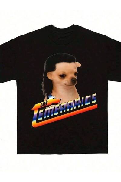 LİNA06 Los Temerarios Music T-Shirt - Iconic Logo & Chihuahua Graphic Tee, Sh...
