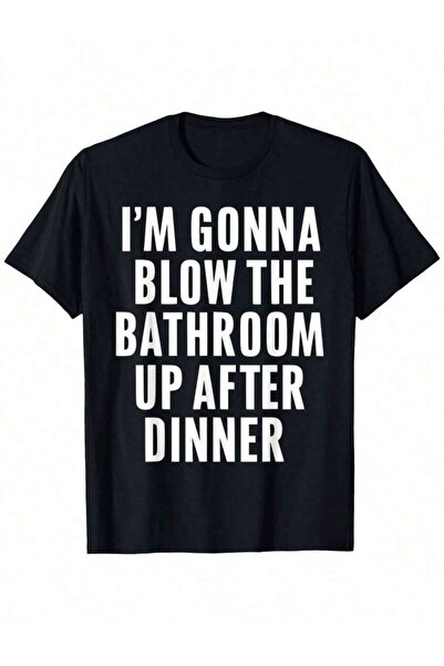 23ERVA تي شيرت رجالي بأكمام قصيرة للرجال، تي شيرت مضحك بطبعة Blow The Bathroo...