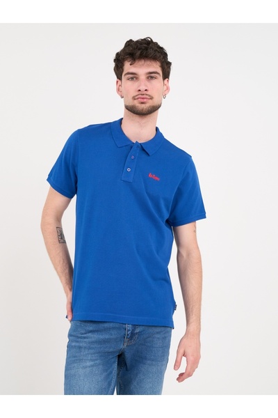 Lee Cooper - Tricou polo barbat de culoare uniforma