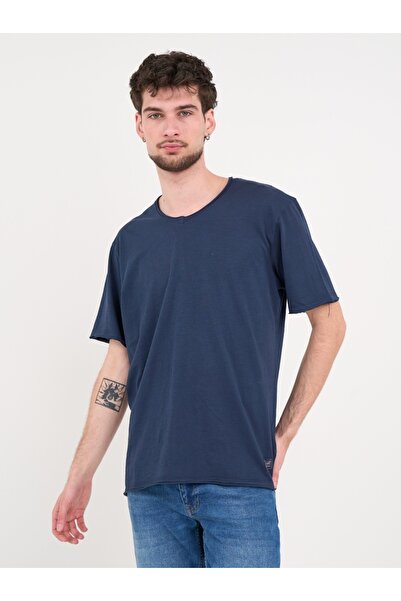 Lee Cooper - Tricou barbat de culoare uniforma cu detalii