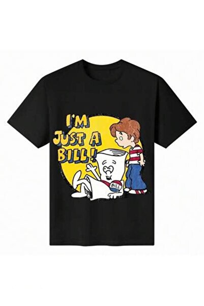 LİNA06 I'm Just A Bill Schoolhouse Rock 7O's Tv Cartoon Men's Short Sleeve Tee