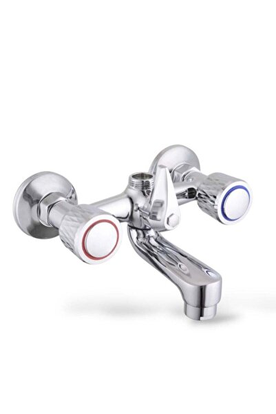 D'CASA Dinis Chrome Wall-Mounted Shower Mixer for Bathroom - Hot and Cold Wat...