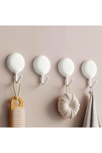 STARSTAR Four self-adhesive hooks, no drilling required, wall-mounted, suitab...