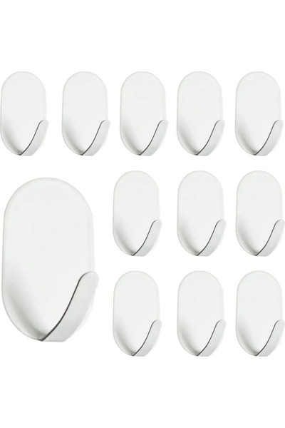 STARSTAR Self-adhesive towel hooks, 12-pack, bathroom-specific hooks, suitabl...