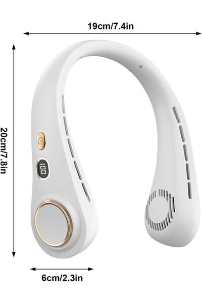 Morvena Picks Ventilator portabil pentru gât, mini ventilator silențios fără ...