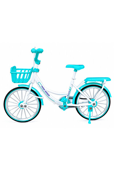 Baby Planet 1:8 Scale Die-Cast Metal Miniature Bicycle Model with Front Baske...