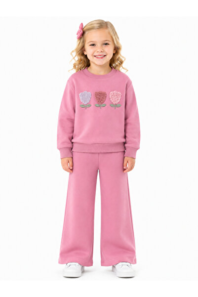 MİNOLES KIDS 2 Ip Seasonal and Winter Cotton Suit with Embroidery for Girls, ...