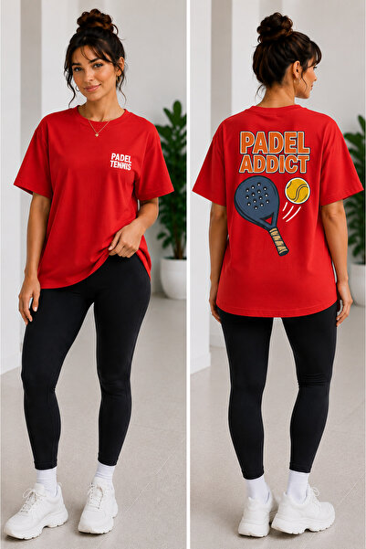 VODEXA Unisex Oversize Tennis Printed T-Shirt 100% Cotton Tennis Themed Comfo...