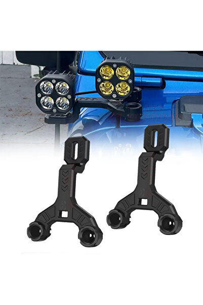 Generic Dual A-Pillar Mount Cowl Light Mount for Jeep Wrangler JL Gladiator J...