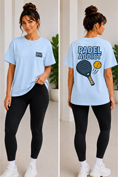 VODEXA Unisex Oversize Tennis Printed T-Shirt 100% Cotton Tennis Themed Comfo...