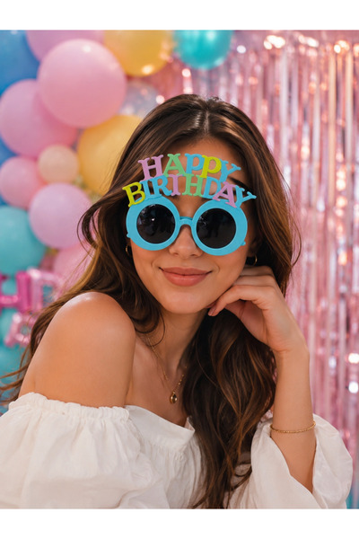 Cansüs Can Süs Happy Bırthday Gözlük-RENKLİ