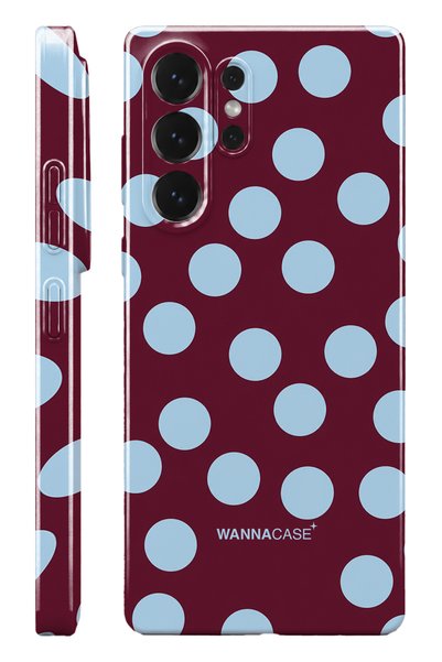 WANNACASE Samsung s25 ultra cherry polka dot essential slim full coverage glo...