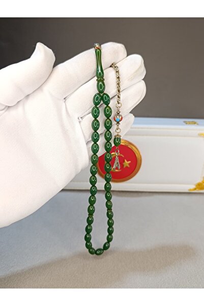 HALİL KOÇAK Green spinning amber rosary