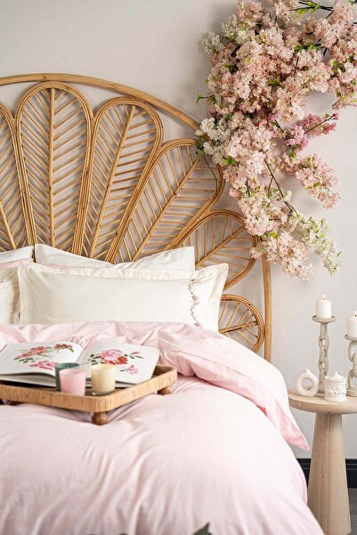 İyi Geceler İstanbul SWEET DREAMS ÇİFT KİŞİLİK NAKIŞLI NEVRESİM TAKIMI-ROSE