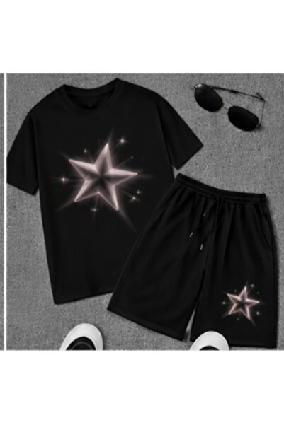 bellanova Unisex Printed T-Shirt and Shorts Set