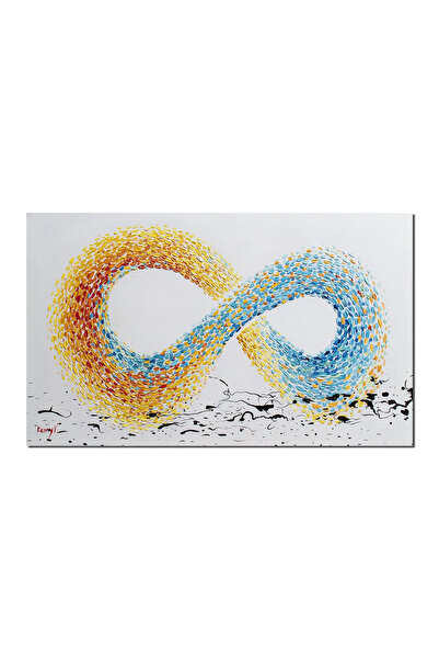 artnova Безкрайна картина 100x60см, ръчно рисувана, за всекидневна, офис, мас...