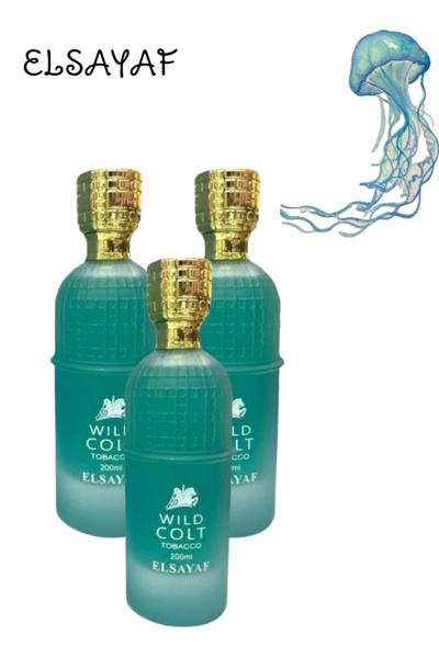 ELSAYAF 3 قطع من عطر وايلد كولت توباكو 200 مل