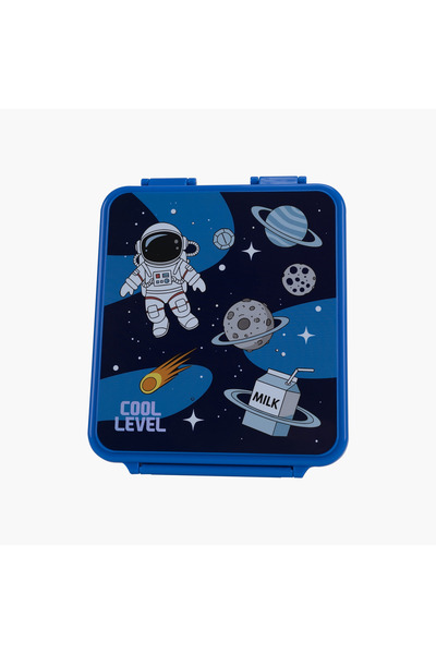 COOL LEVEL صندوق غداء مطبوع مع 3 أقسام محكمة الإغلاق من السيليكون