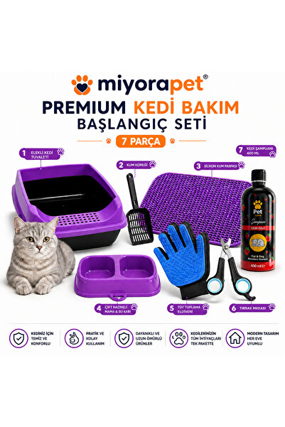 miyorapet Premium Kedi Bakım Başlangıç Seti ** 7 Parça