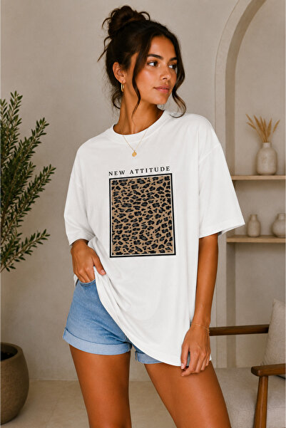 FECCY Premium New Attutite Printed Oversize Γυναικείο T-Shirt Ανδρικό T-Shirt...