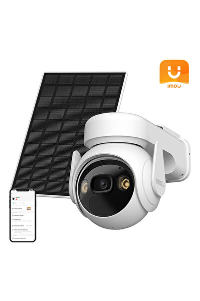 Imou Cameră rotativă de exterior Wi-Fi cu panou solar pentru securitate