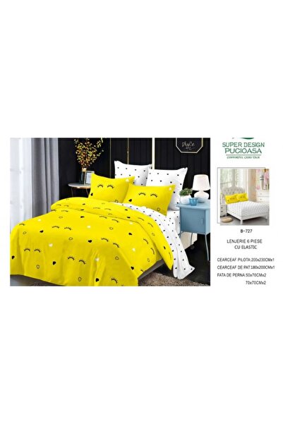 Pucioasa Set de lenjerie de pat gros Finet, 6 piese, cearșaf cu elastic BBA51