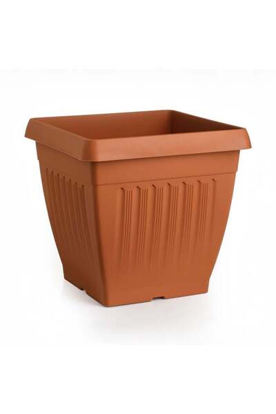 BAMI NETWORK Ghiveci flori patrat plastic teracota 32x32x30cm 18.5L
