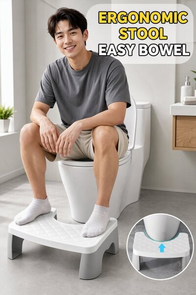 Generic 1 Piece Plastic Toilet Squat Stool Non Slip Bathroom Footrest U Shape...