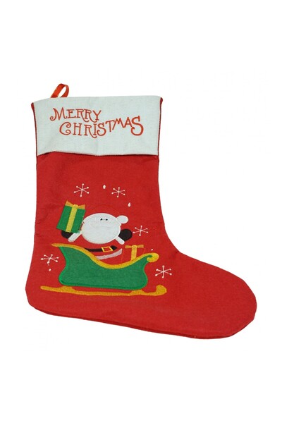 Rao Gift Stocking, RAO with Patterned , Red, Size 19X38 Cm, Textile, Interior