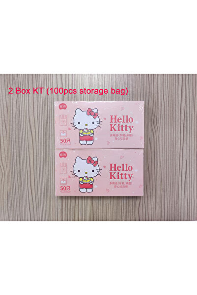 Choice 2 Box KT 50pcs Cute Hello Kitty Disposable Garbage Bags Portable Pink ...