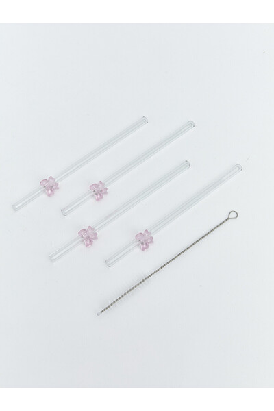 LC Waikiki Rmz Gi̇yi̇m Farkiyla Glass Straw Set of 4