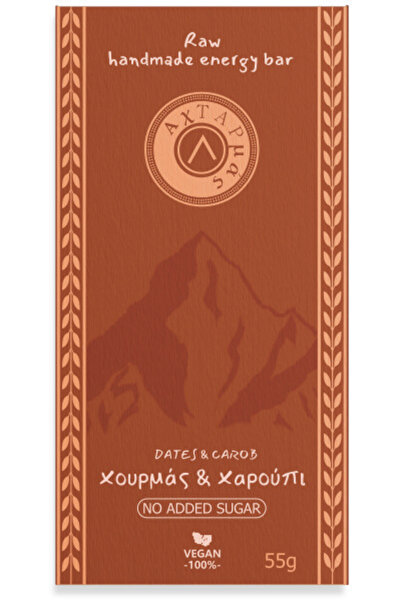 Ahtarmas Μπάρα Ενέργειας Raw Χουρμάς & Χαρούπι Αχταρμάς 55gr