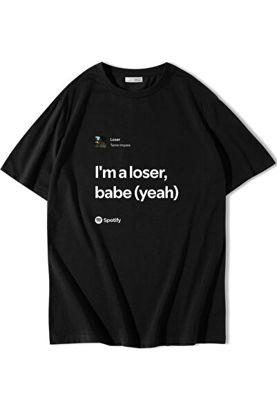 BRZ COLLECTION Tricou Unisex Oversize Loser - Tame Impala Negru
