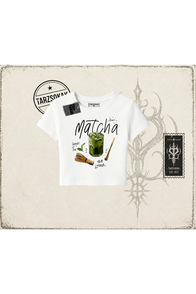 Tarzsokak Unisex matcha ženska majica za bebe, bela