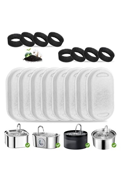 STARSTAR Cat water fountain filter, with 8+8 activated carbon filter discs an...
