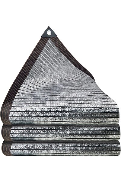 STARSTAR 2m x 4m Reflective Aluminum Foil Plant Shade Fabric, Perforated Silv...