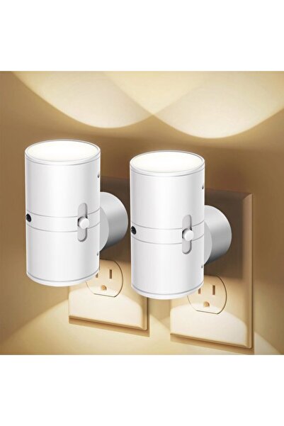STARSTAR 2-Pack Modern Dimmable LED Night Lights with Motion Sensor (white, w...