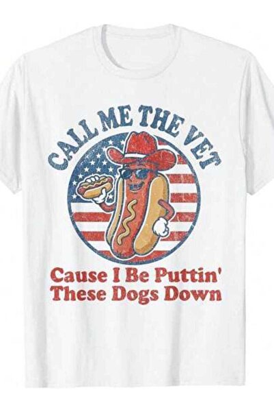 NOURAM Women's T Shirt Hot-Dog Call Me The Vet Cause I Be Puttin' These Dogs ...