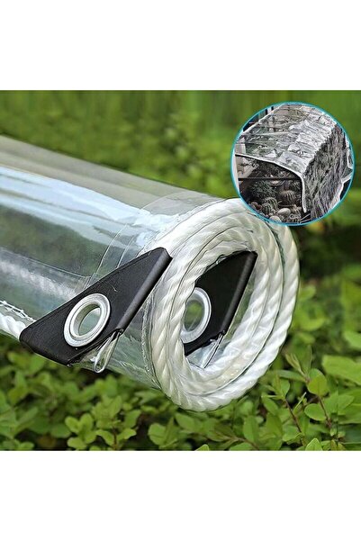 STARSTAR 0.35mm Heavy-Duty Perforated Clear PVC Tarpaulin (1.9x1.9m, 360g/m²)