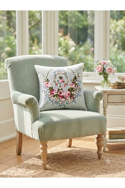 Believe Rose Festival Jacquard Woven Tapenstry Decorative Kirlent 45*45