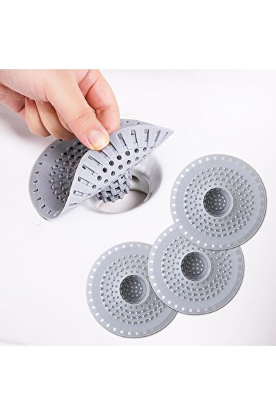 STARSTAR 3-Pack Silicone Bathtub Drain Hair Catchers, Collapsible Shower Stra...