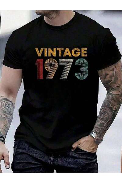 21JNRY تي شيرت كلاسيكي لعام 1973 هدية عيد ميلاد للرجال والنساء بمناسبة احتفال...