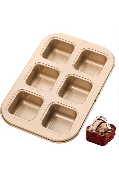 STARSTAR Mini Cake Mold - 6-Hole Metal Financier Cake Mold - 26.8 x 18.5 x 4 ...