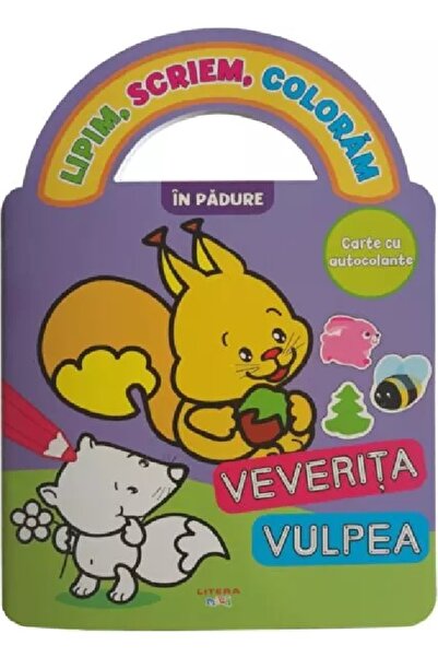 Litera Lipim, scriem, coloram. In padure: Carte cu autocolante